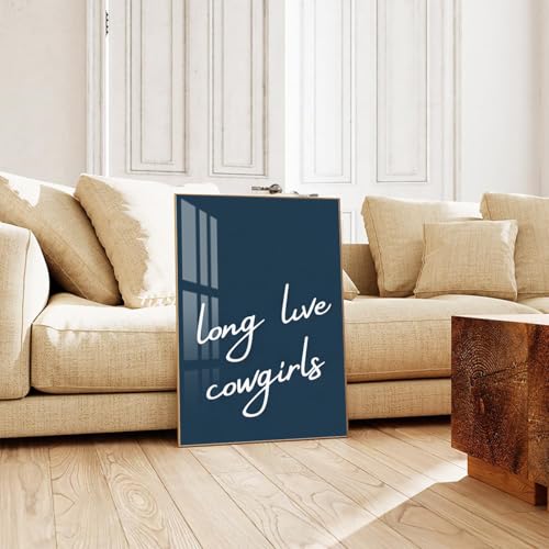 Blue Coastal Cowgirl Canvas Wall Art Posters - Unframed 12x16 Inch