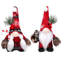Christmas Plush Gnome Couple Decoration - Red Gnome Variation