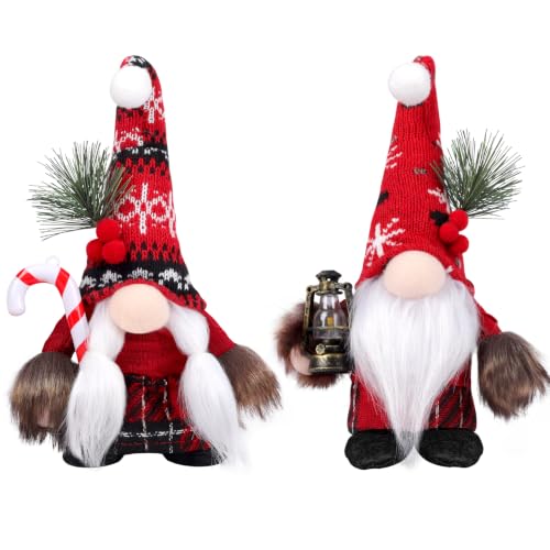 Christmas Plush Gnome Couple Decoration - Red Gnome Variation