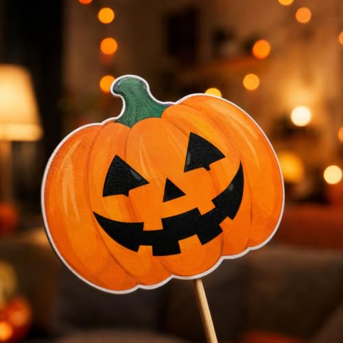 Halloween Photo Booth Props Kit - 30PCS with Stickers & Glue Dots - Pumpkin, Witch Hat, Skull, Bat, Spider - 46 Variation