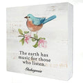 Wooden Sign Wall Decor - Rustic Bird Music Box Plaque for Home & Gift