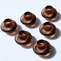 Brown Amber Taper Candle Holders Set of 12 - Fall Thanksgiving Decor