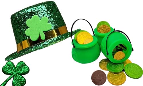24-Pack Green Candy Cauldron Kettles Party Supplies for St. Patrick's Halloween