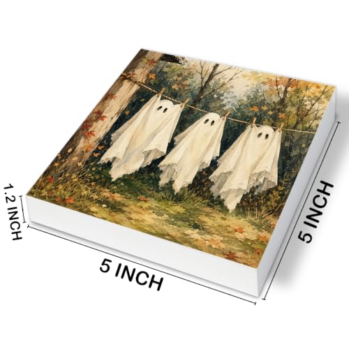 Funny Halloween Ghost Sign Decor - Spooky Wood Block Sign - Variation 20