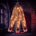 35in Animated Halloween Shaking Mummy Decoration with Red Eyes & Lights - Hanging Horror Prop