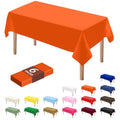Disposable Orange Plastic Tablecloth 54x108 Inch - Pack of 6