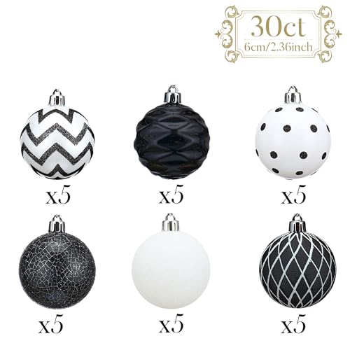 Valery Madelyn Christmas Ball Ornaments Set - 30pcs 2.4 Inch Large Tree Decorations