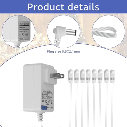 8-Way 4.5V Power Adapter for Lemax Christmas & Halloween Village Lighting
