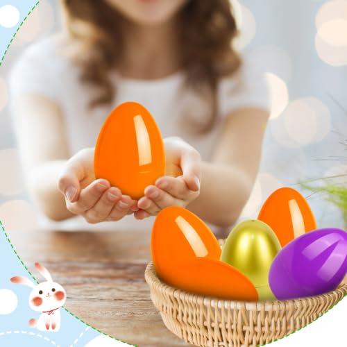 Orange Plastic Halloween Eggs Pack of 24 - Fillable Party Favors
