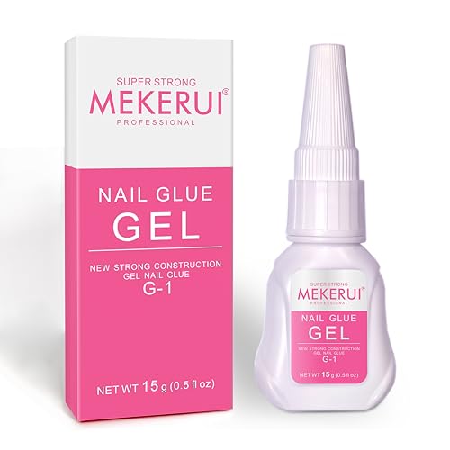 MEKERUI Nail Glue for Press-On Nails - Fast-Drying, Long-Lasting, Waterproof, 1 / Nail Glue