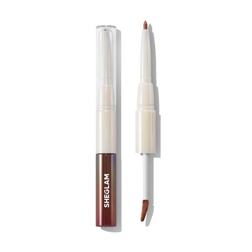 SheGlam 2-In-1 Lip Rules Liner & Gloss Pen - Long Lasting Plumping Lip Combo Makeup Set