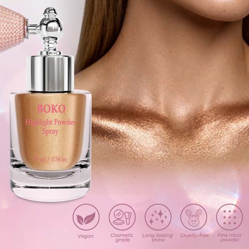 Body Shimmer Spray - Late Autumn Highlighter Powder & Glitter for Face & Body