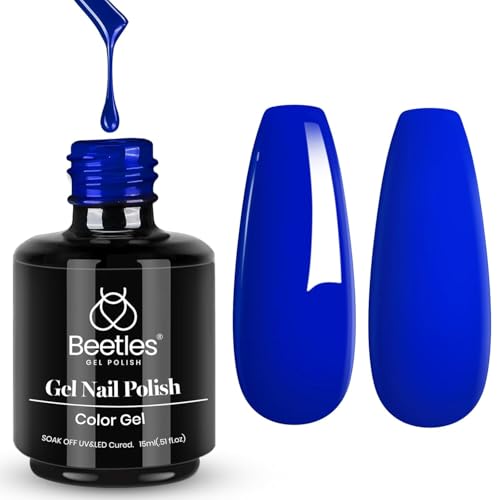 Beetles Blue Gel Nail Polish Sapphire Love - Creme Blue Variation 15ML