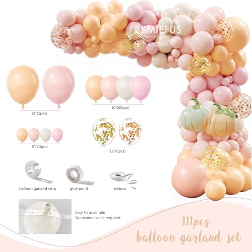 Fall Baby Shower Decorations Set for Girl - Rustic Pumpkin Theme Party Supplies