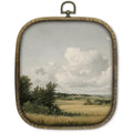 Rustic Landscape Wall Art Canvas Print - Farmhouse Nature Decor 6.5x5.7 Inches