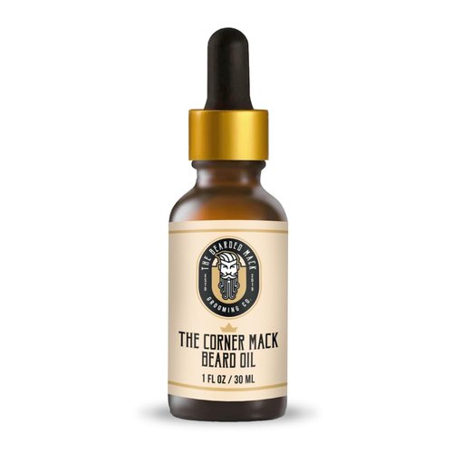 The Bearded Mack – The Corner Mack Signature Beard Oil | Citrus Cologne Scent – Bergamot, Mandarin, Bamboo & Aquatic Notes | Hydrates, Softens & Eliminates Beard Itch | 1oz