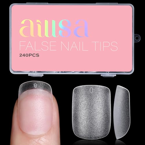 240Pcs Extra Short Square Nail Tips Gel Nails Set - Matte Finish, Natural Fit, No Glue Needed - NEW