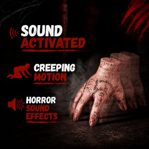 Halloween Crawling Zombie Hand Animatronic - Sound & Motion-Activated Horror Decor