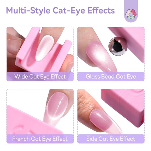 Pink Magnetic Cat Eye Nail Art Tool with Magnetic Bead - 3-Pink Variation