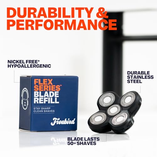 Freebird FlexSeries Razor Blade Refills - 1 Pack, No Irritation, Compatible with FlexSeries