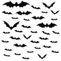 Halloween 3D Bat Decorations Set - 144 Black Indoor Wall & Window Stickers