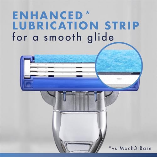 Gillette Mach3 Turbo Razor Blades Refill Pack for Men - 4 Blades