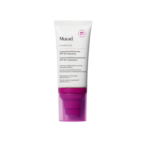 Murad Superactive Hydrating Moisturizer SPF 50 | Dewy Hydration with Hyaluronic Acid - 1.7 FL Oz