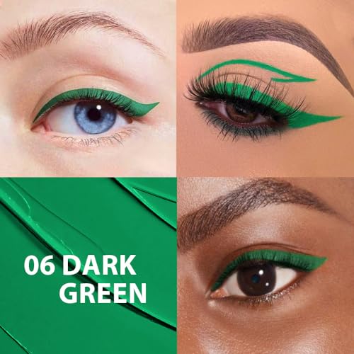 Waterproof Liquid Eyeliner Set - 12 Bright Colors, Long Lasting & Smudge-Proof