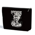 Skeleton Skull Makeup Bag - Black 1265 Gothic Cosmetic Bag with Heart Zipper