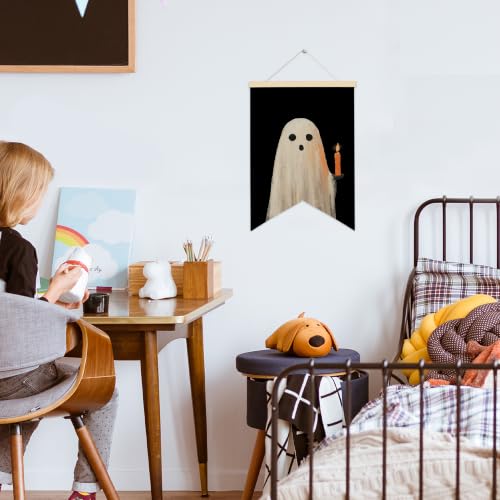 Halloween Ghost Wall Art Canvas Banner Poster for Bathroom - Ghost1