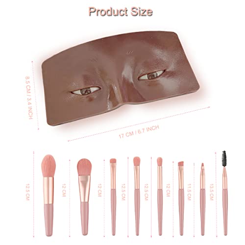 3D Makeup Practice Face Board Set with Kit for Artists, Students & Beginners - Eyes & Eyeshadow Training - Variation #4