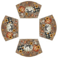 Wood Wedge Placemats Set of 4 - 12x18 Inch Fall Table Decor