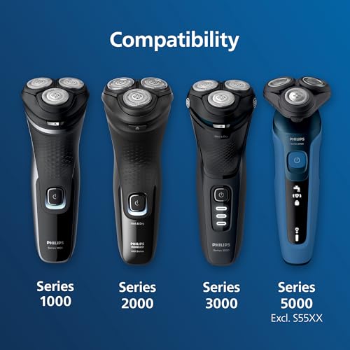 Genuine Philips Norelco Replacement Shaver Heads - 3 Pack (S3000, S1000, S2000, S5000 Series)