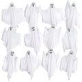 Halloween Hanging Ghost Decorations 12 Pack - 27.6 Inch Flying Ghosts with Flexible Arms - Spooky Haunted House & Yard Decor - Variation of Hanging Ghosts 12PCS