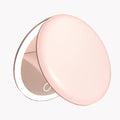 Yousonew LED Mini Makeup Mirror, 1X/2X Magnification, Mini Compact with Light, Pink/White (Pink, 3.5)