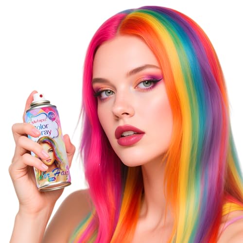 Black Temporary Hair Color Spray for Kids & Adults - Washable 120ML, Halloween & Cosplay