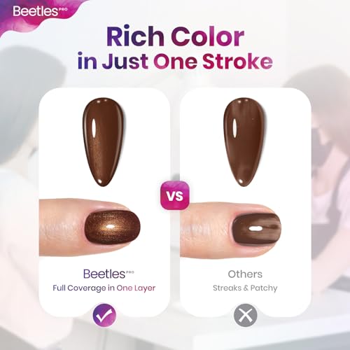 Beetles Pro Dark Brown Gel Polish - Shady Intentions 20ml Nail Art