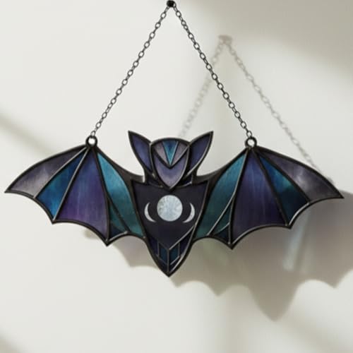 Bat Car Charm Suncatcher - Gothic Bat Rearview Mirror Ornament, Halloween Gift - Bat 9