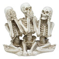 Gothic Skeleton Sisters Figurine - See Hear Speak No Evil Halloween Decor - 6 Inch