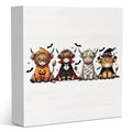 Halloween Highland Cow Wood Decor Sign - Farmhouse Halloween Home Decor - Cow Variation
