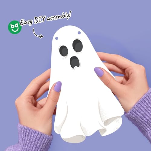 Halloween Spooky Ghost Garland Banner - 15 Pieces Party Decor