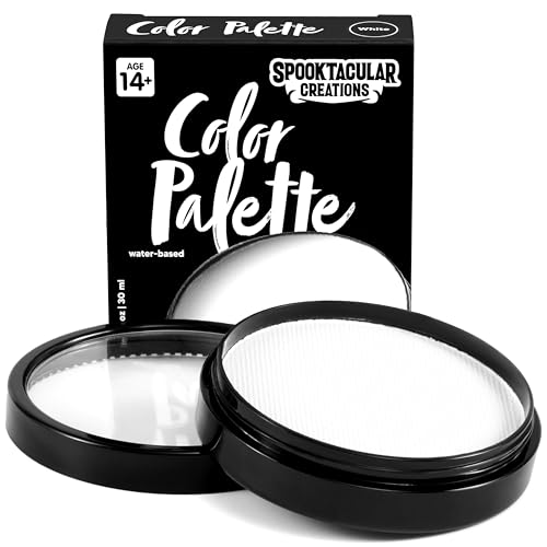 Waterproof White Face & Body Paint - Halloween Makeup, SFX, Cosplay, 1 Oz - Creations