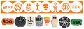 Halloween Cookie Press Disks Set - 8 Spooky Designs for Baking & Decorating