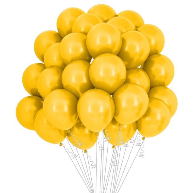 Yellow Halloween Balloons 12 Inch 60PCS Balloon Arch Garland Kit Fall Party Decorations
