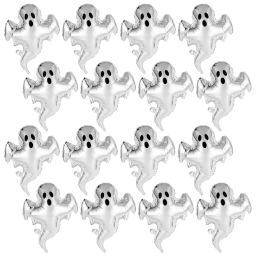 16Pcs Halloween Ghost Balloons - Ghost Shaped Foil Balloons for Party Decor