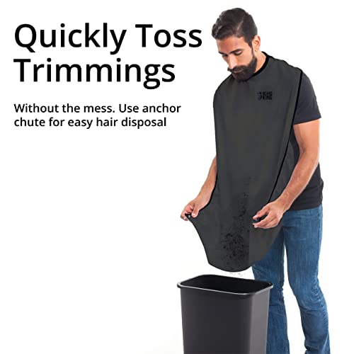 Beard King Beard Bib Apron Lite Version - Black, As Seen on Shark Tank - Grooming Gift for Men