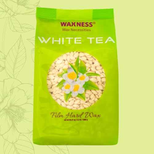 White Tea Cream Hard Wax Beads 2.2 lb - Stripless Professional Wax for Face & Body