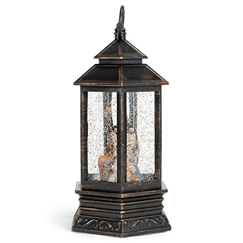 Holiday Water Lanterns 10 Inch Nativity Musical Lighted Water Lantern