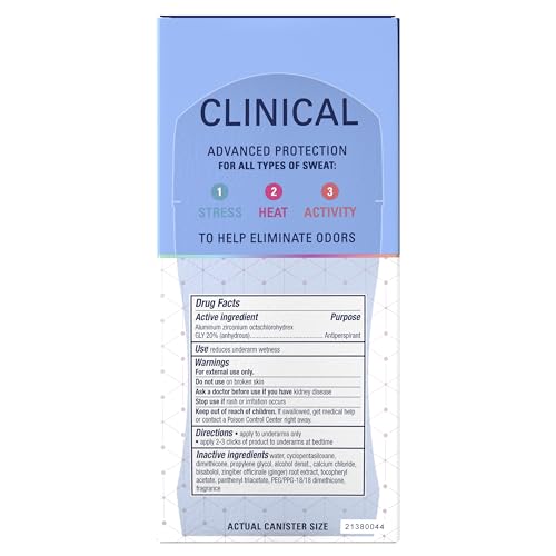 Secret Clinical Strength Antiperspirant Deodorant for Women, 100hr Sweat & Odor Protection, 3X Stress Protection with Hyaluronic Acid, Clear Gel, Completely Clean Scent, 2.6 oz (Pack of 2)