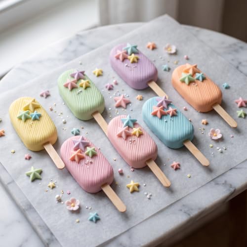 Rainbow Cloud Silicone Mold Set of 4 - Star, Balloon, Bow, Cloud for Cake Decorating - Style B